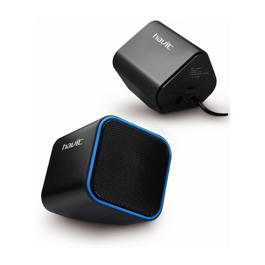 سماعات هافيت USB2.0 باللون الأسود + الأزرق
