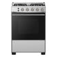 طباخ غاز هايسنس 4 شعلات 60×60 سم مع شواية - طراز HFG60121X | ستانلس ستيل وحديد زهر