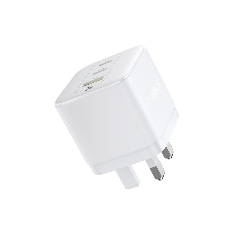 باسيوس شاحن بالم 2C+U ‏65 واط UK أبيض