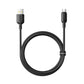 باسيوس كابل سيـلكي USB-A→C ‏3A  أسود