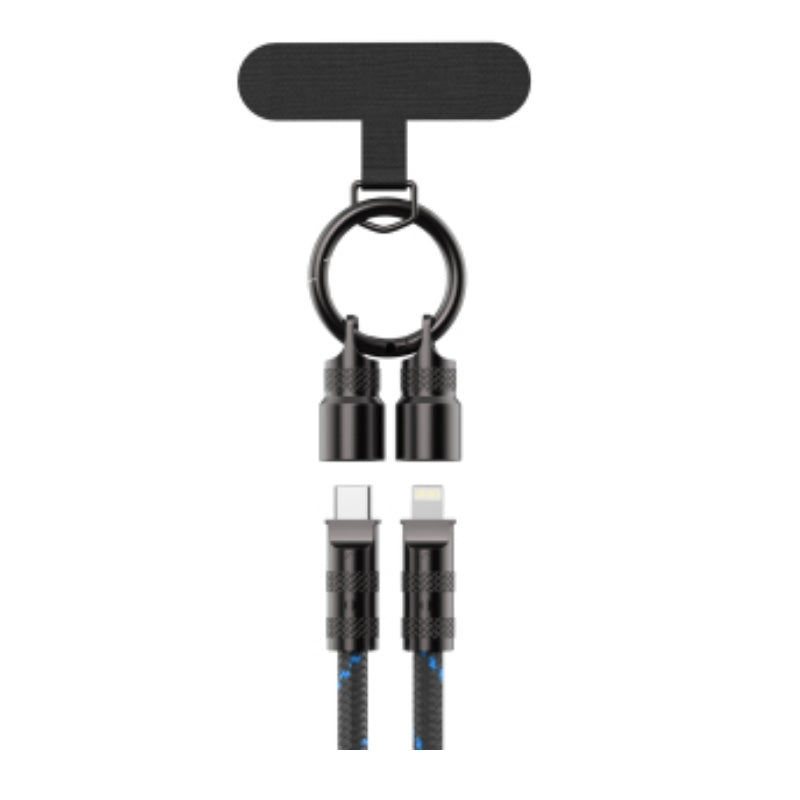 كابل Havit CB6341 من نوع USB-C إلى Lightning بطول 1.2 متر وبقدرة 60 واط، باللون الأسود