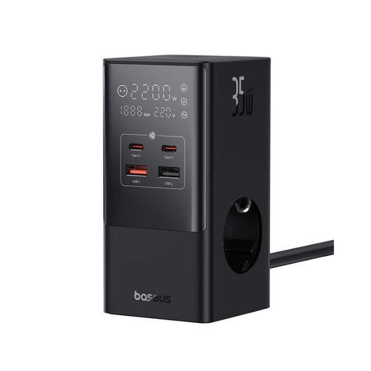 باسيوس مشترك باور كومبو تاور 3AC+2U+2C ‏35 واط 1.5م EU أسود