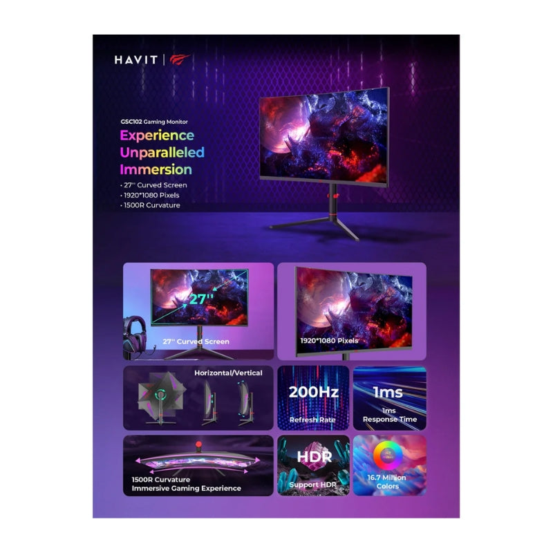 Havit Game Monitor 27"1ms 200HZ