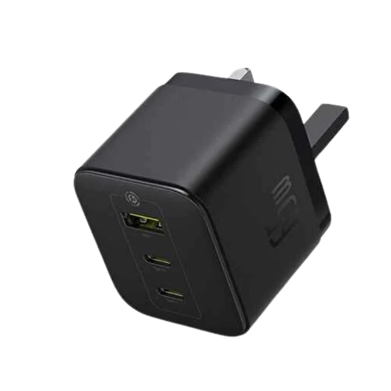 شاحن بيسيوس Palm السريع بقدرة 65 واط – منافذ 2Type‑C + USB