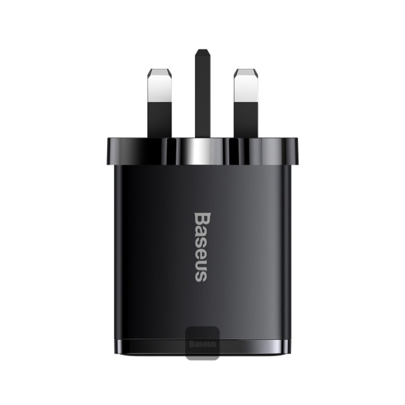 باسيوس – شاحن EnerFill FN11 سريع بقدرة 30 واط مع منفذين USB ومنفذ USB-C (قابس UK)