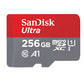 بطاقة الذاكرة SanDisk Ultra MicroSD بسعة 256 جيجابايت