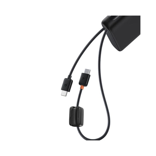 باسيوس – بنك طاقة EnerFill FC41 مع شاشة رقمية وكابلين USB-C مدمجين بسعة 10000mAh وقدرة 67 واط
