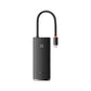 باسيوس موزع منافذ Lite ‏6 منافذ Type-C (HDMI+USB3.0+SD/TF) أسود