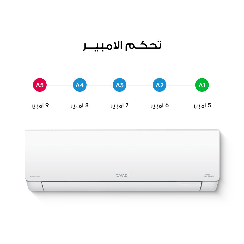 وادي WSHAC-INV18HR سبلت جداري هايبر إنفيرتر 1.5 طن