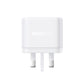 باسيوس شاحن بالم 2C+U ‏65 واط UK أبيض