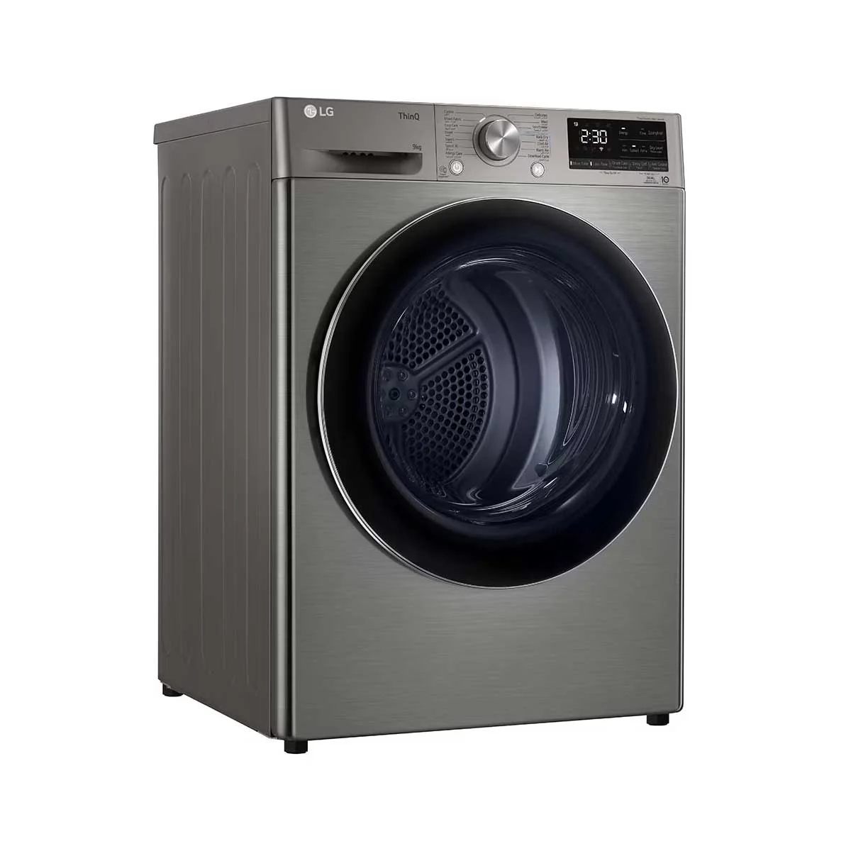 مجفف ملابس LG بمضخة حرارية مزدوجة (Dual Inverter Heat Pump) سعة 9 كجم وتصنيف طاقة +++A | لون سلفر | موديل RH90V9PV8N