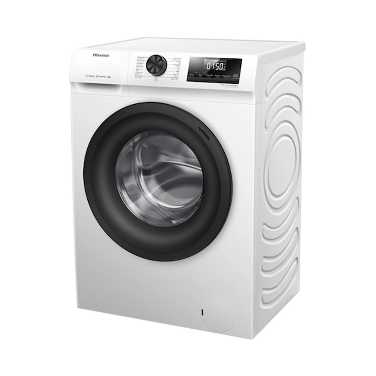 Hysense washing machine front slot 8 kg 1200 steam washing cysts