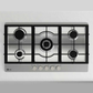 طباخ غاز مدمج ال جي 5 شعلات ستانلس ستيل 90 سم | LG CG5Z3626S Built-in Cooktop