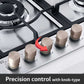 طباخ غاز مدمج ال جي 5 شعلات ستانلس ستيل 90 سم | LG CG5Z3626S Built-in Cooktop