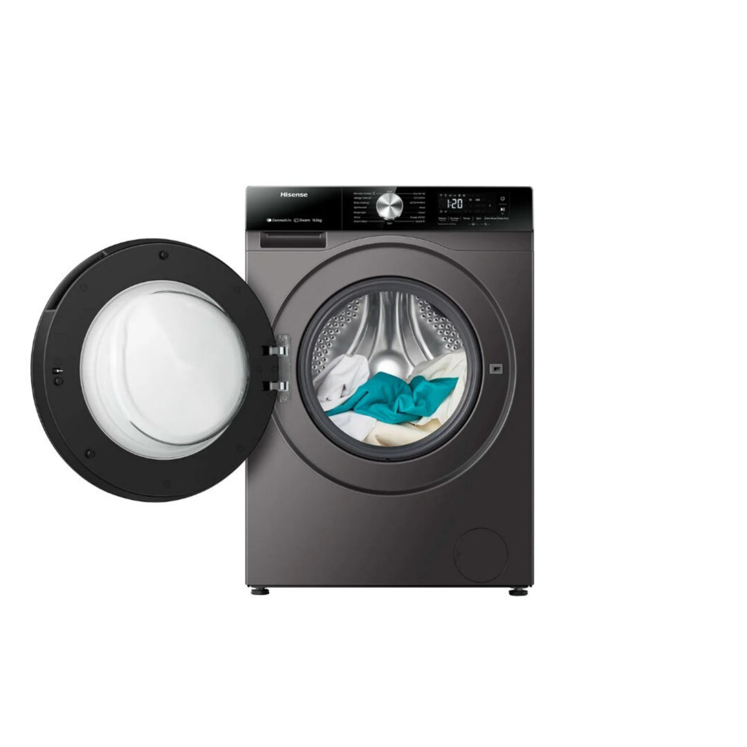 Hysense washing machine front slot 9 kg 1400 steam washing courses