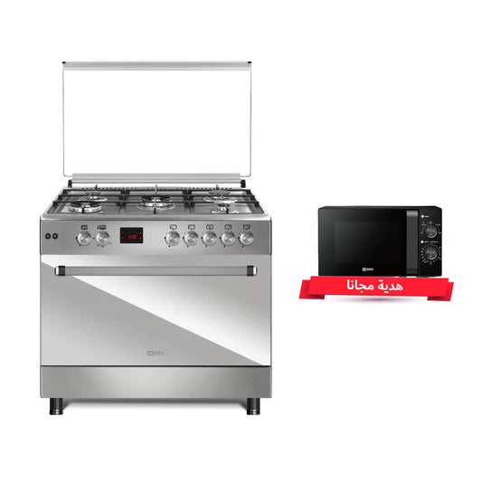 INSIDE LU-FULL90-SST Gas Cooker 5 Burners, 90cm طباخ انسايد + MW20002 هدية