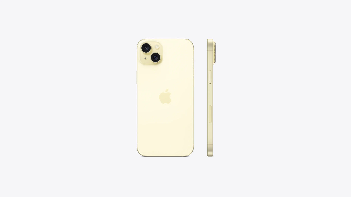 iPhone 15 Plus 128GB Yellow - ايفون 15 بلس لون اصفر ذاكرة 128 كيكابايت