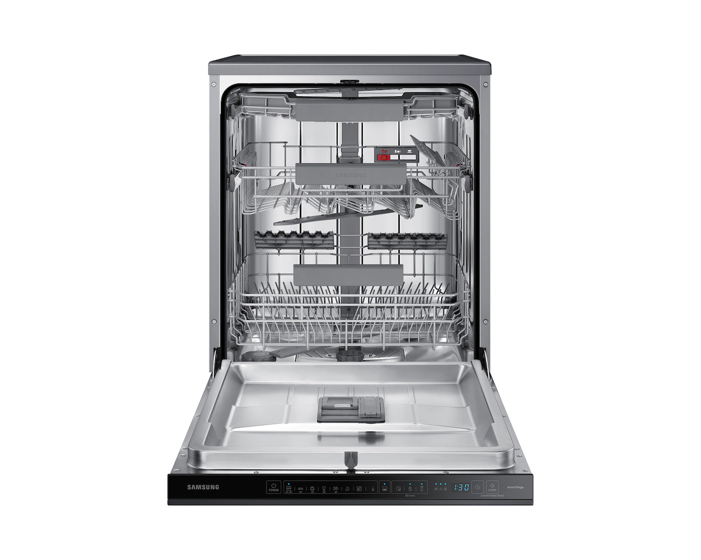 غسالة صحون سامسونج Bespoke بـ 7 برامج وتقنية التحميل المرن - موديل DW60A8050FB - لون أسود