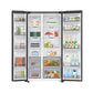 ثلاجة سامسونج 647 لتر (Side-by-Side) بتقنية التبريد المزدوج - موديل RS70F65Q1BLV - أسود