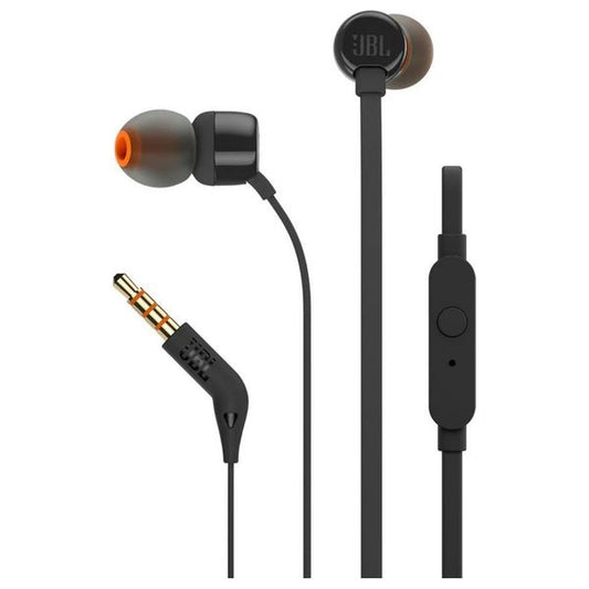 JBL TUNE 110 headphone - black - elegant design and powerful sound in a daily speaker