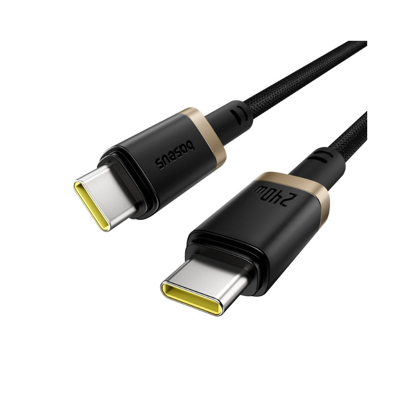 باسيوس كابل ديورا USB-C→C ‏240 واط بطول 1 متر أسود