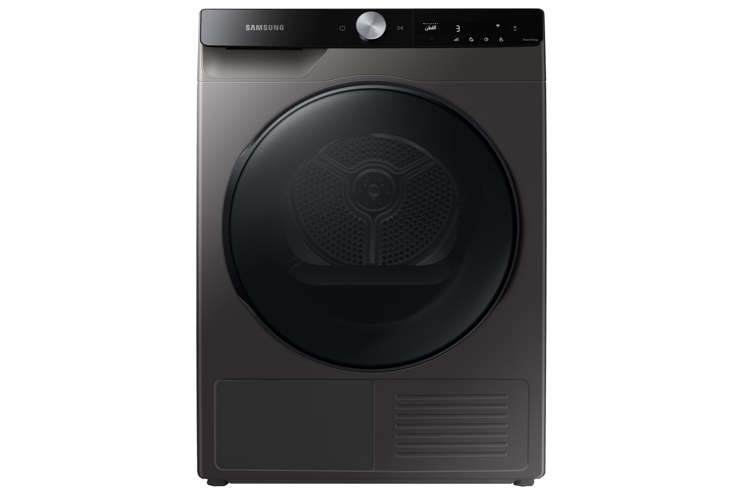 مجفف ملابس سامسونج 9 كيلو بتقنية Heat Pump والذكاء الاصطناعي - موديل DV90T7240BX - لون أسود كافيار