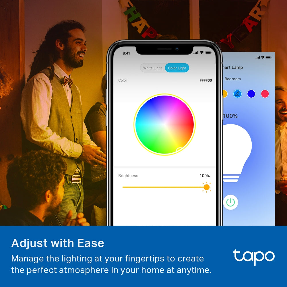 Tapo Smart Wi-Fi Light Bulb, Multicolour Tapo L530E - مصباح ذكي Wi-Fi متعدد الألوان - Tapo L530E