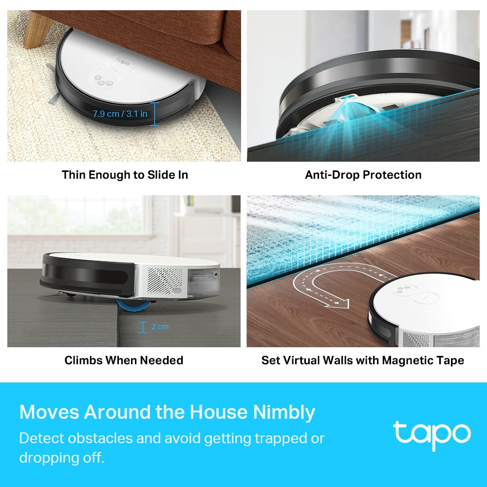 Robot Vacuum Cleaner & Auto-Empty Dock Tapo RV10 Plus - روبوت مكنسة كهربائية مع قاعدة تفريغ أوتوماتيكية