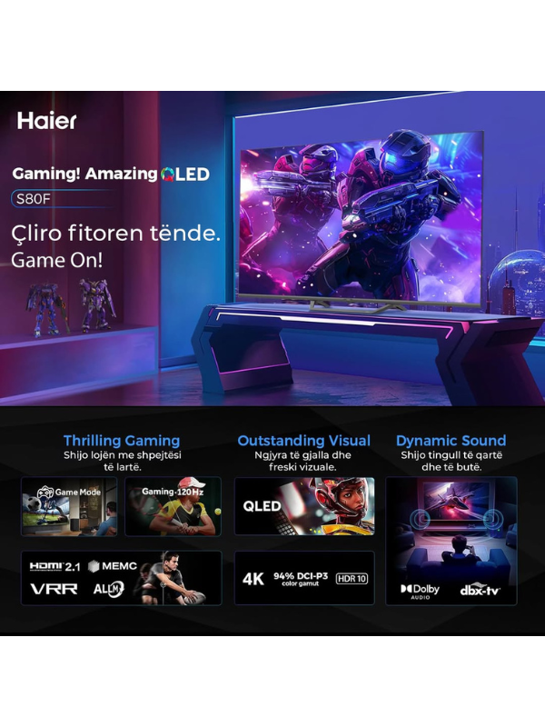 تقنية الصوت dbx-tv في هاير H65S80EUX
