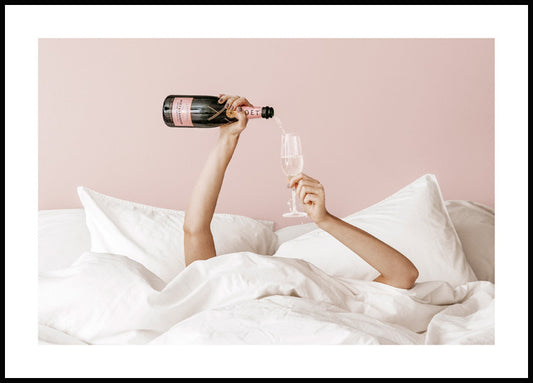 Champagne in Bed Poster2