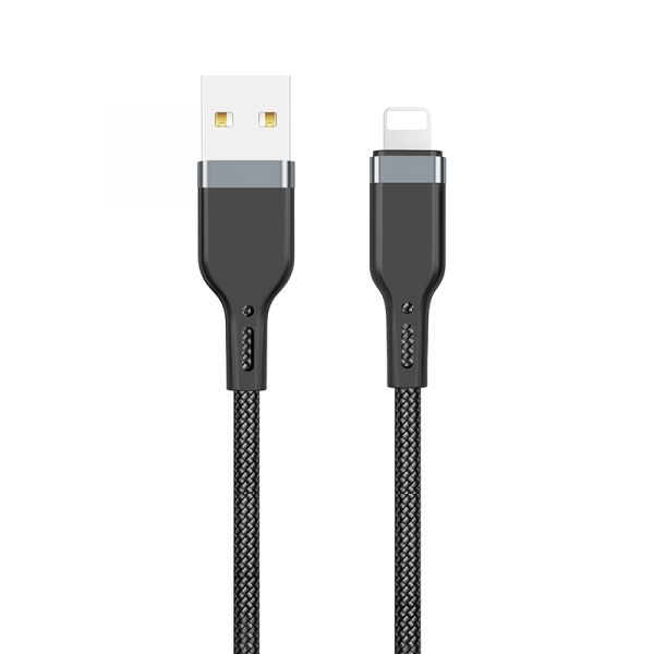 WIWU PT01 كابل بلاتينيوم USB إلى Lightning 1.2 متر - أسود