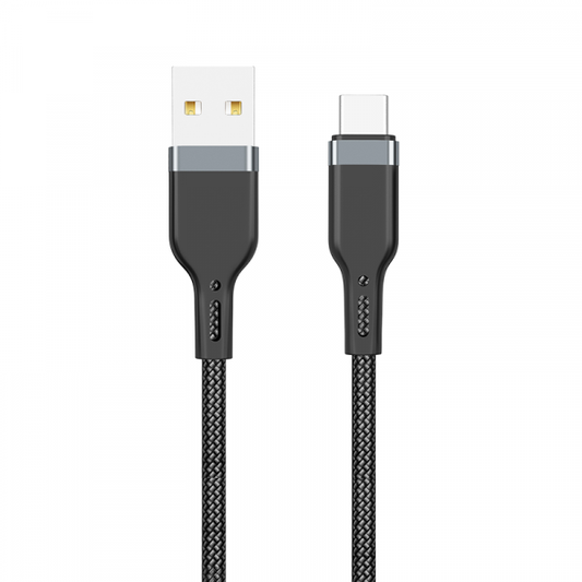 WIWU PT02 كابل بلاتينيوم USB إلى TYPE-C  1.2M - أسود