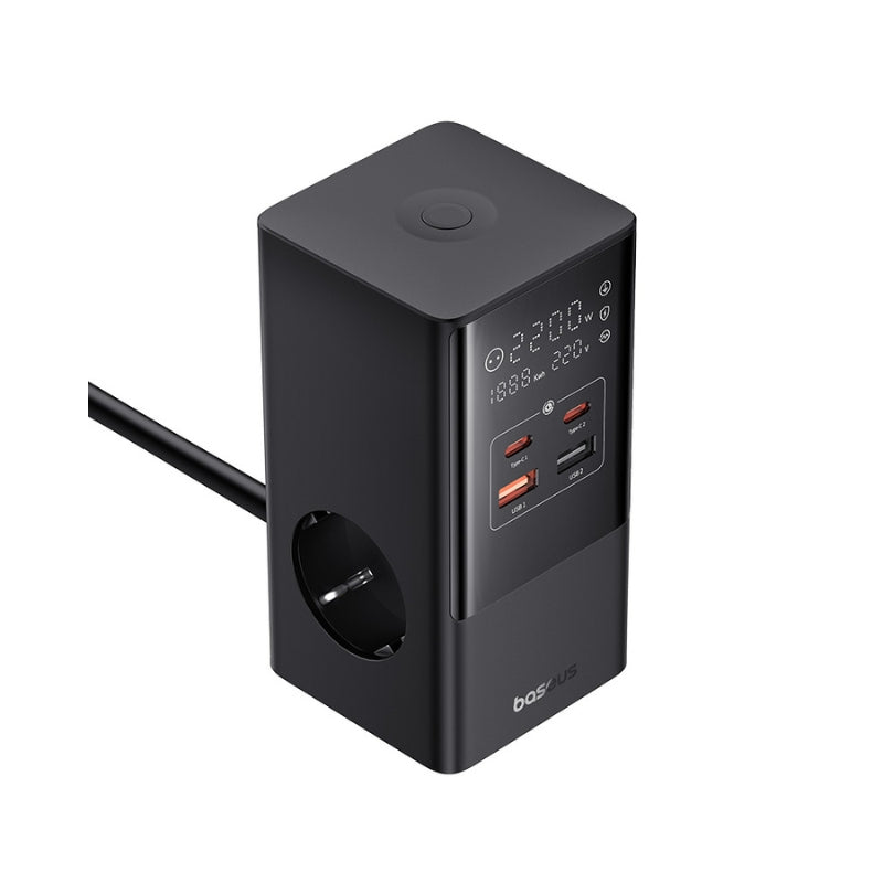 باسيوس مشترك باور كومبو تاور 3AC+2U+2C ‏35 واط 1.5م EU أسود
