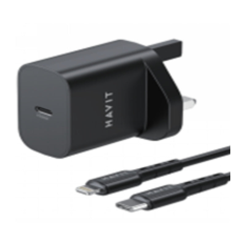 شاحن Havit ST711 UK مع كابل C إلى L بقوة 20 واط