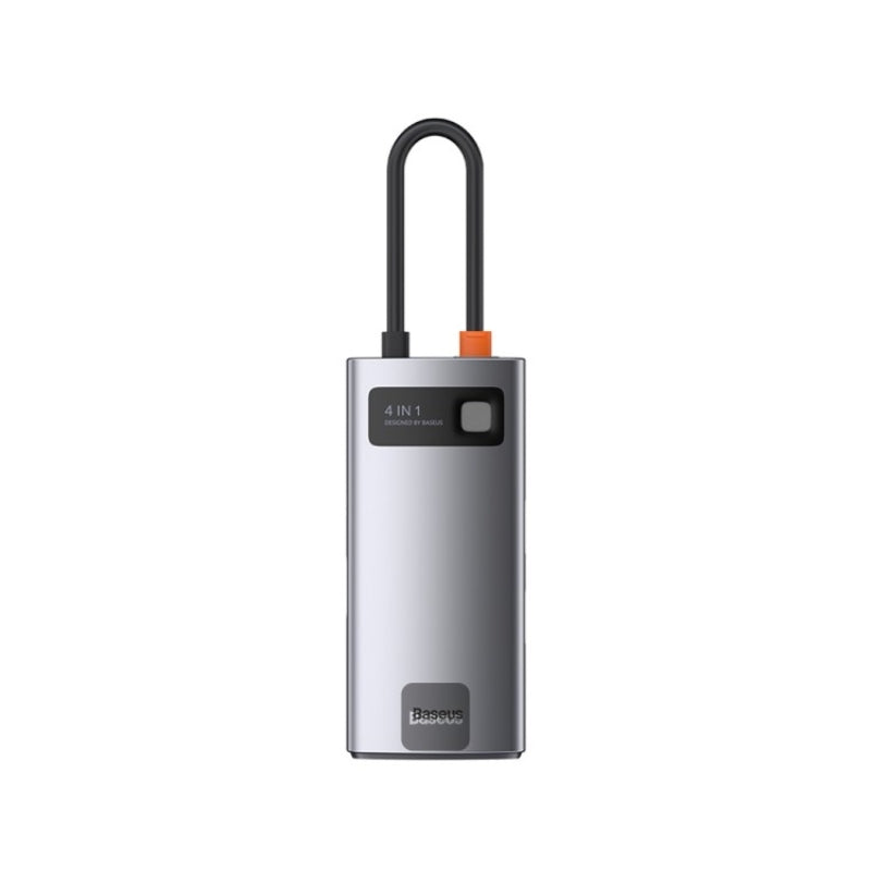 محطة توصيل متعددة الوظائف Baseus Metal Gleam Series – 4 في 1 بمنفذ Type‑C
