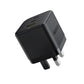 باسيوس شاحن بالم 2C+U ‏65 واط UK أسود (مع كابل C→C ‏100 واط بطول 1 متر أسود)