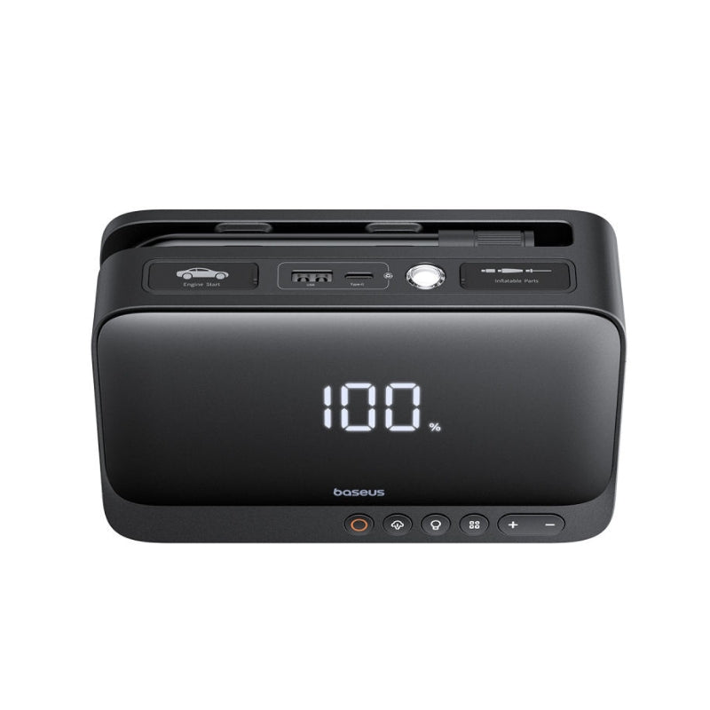 باسيوس جهاز تشغيل بطارية السيارة Super Energy ‏4 في 1 ‏600 أمبير أسود