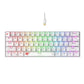 لوحة مفاتيح الألعاب Havit KB903L ذات 61 مفتاحًا الأبيض الشفاف