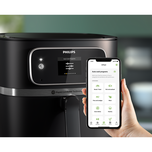 قلاية هوائية فيليبس HD9880 بدون زيت – تقنية Rapid Air وتحكم ذكي لأداء احترافي