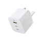 باسيوس شاحن بالم 2C+U ‏65 واط UK أبيض