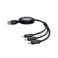 باسيوس كابل فري تو درو قابل للسحب USB→M+L+C ‏100 واط بطول 1.1م