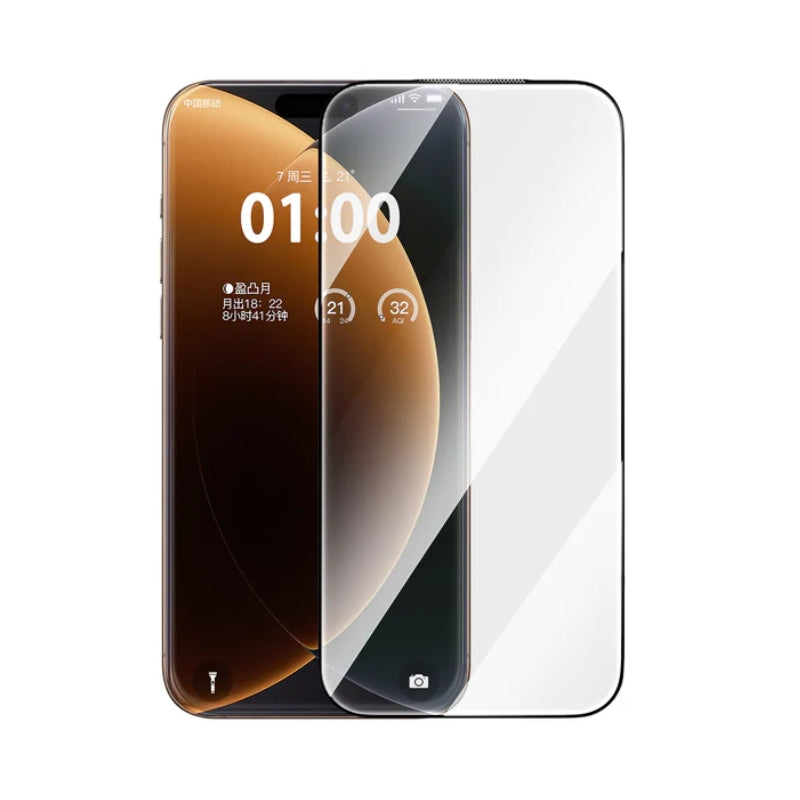 لصاقة شاشة باسيوس Crystalline HD لهاتف iPhone 17، شفاف (مع صينية، عبوة واحدة)