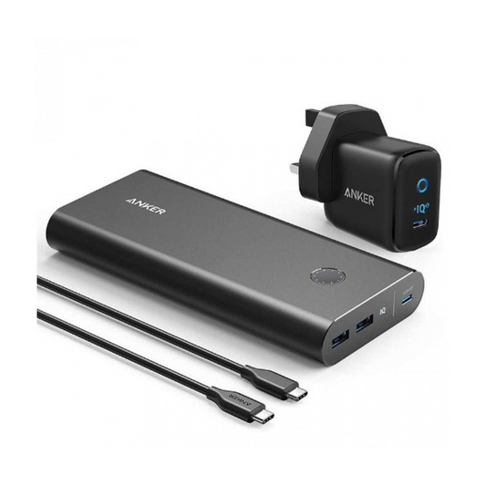 Anker PowerCore+ 26800mAh PD 45W مع شاحن PD 60W، حزمة شاحن محمول لتوصيل الطاقة لـ USB C