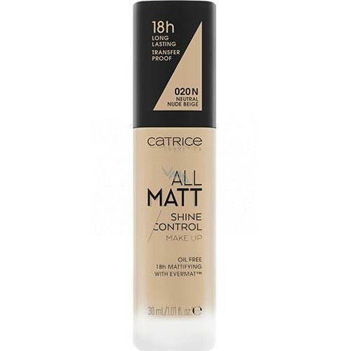 All Matt Shine Control Make Up No. 020 - Neutral Nude Beige - 30ml كريم اساس بتأثير المات - #موغامبو ستور#