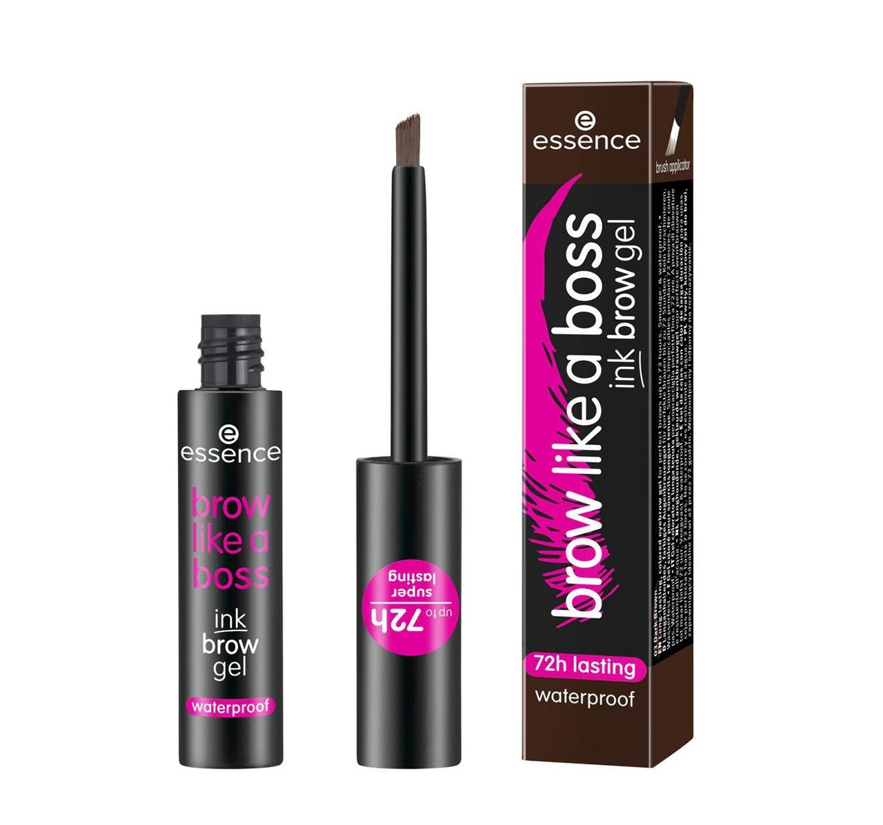 Essence Brow Like A Boss Ink Brow Gel 03 Dark Brown ايسنس جل حاجب بني غامق - #موغامبو ستور#