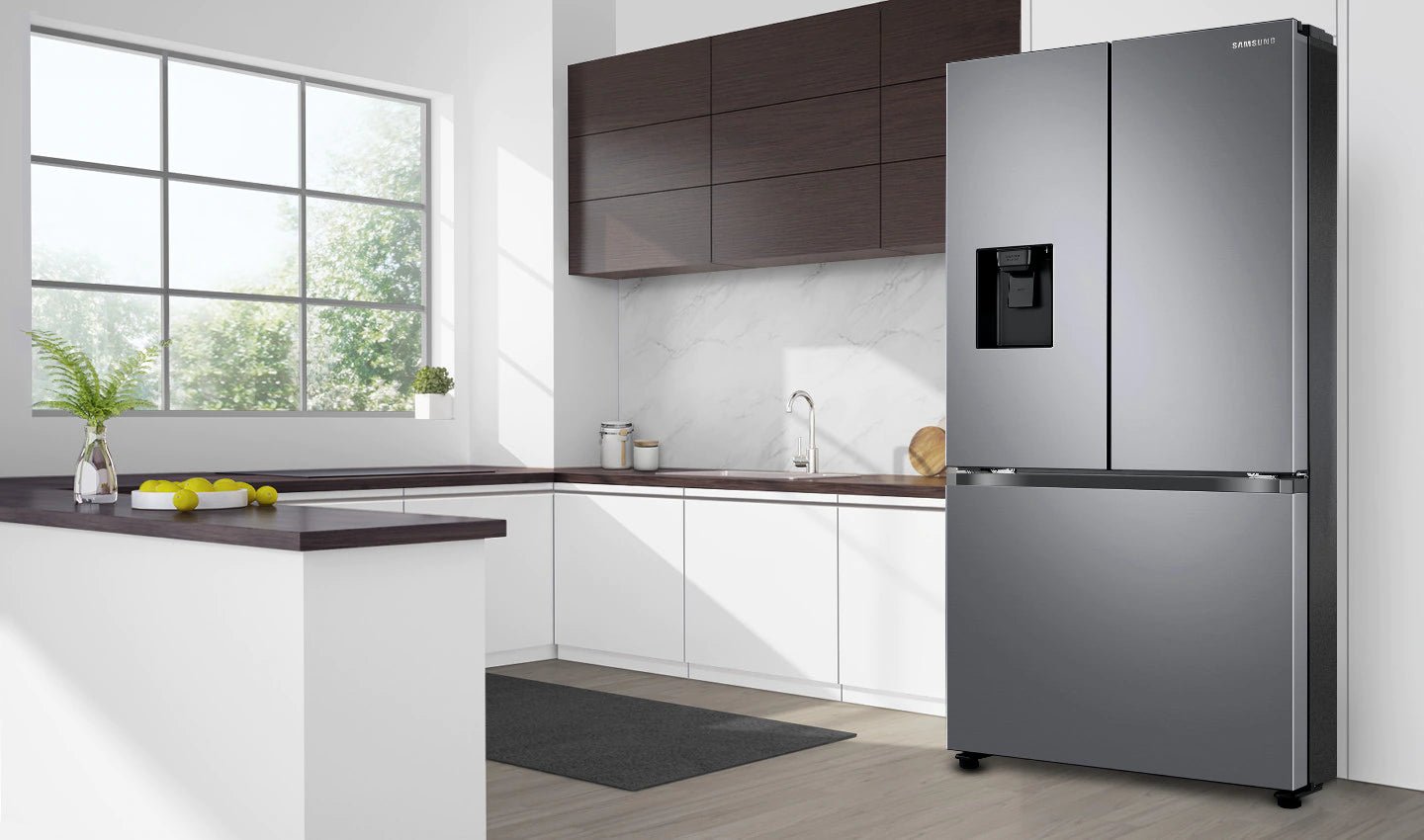 French Door Refrigerator, RF49A5202SL/LV ثلاجة بباب فرنسي ، 21 قدم - #موغامبو ستور#