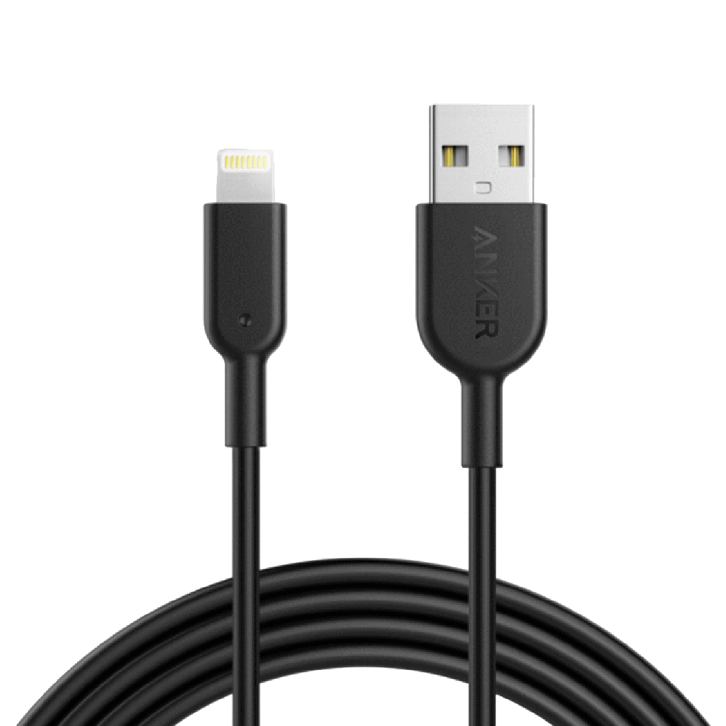 أنكر 312 USB-A إلى كابل Lightning (3 قدم) أسود