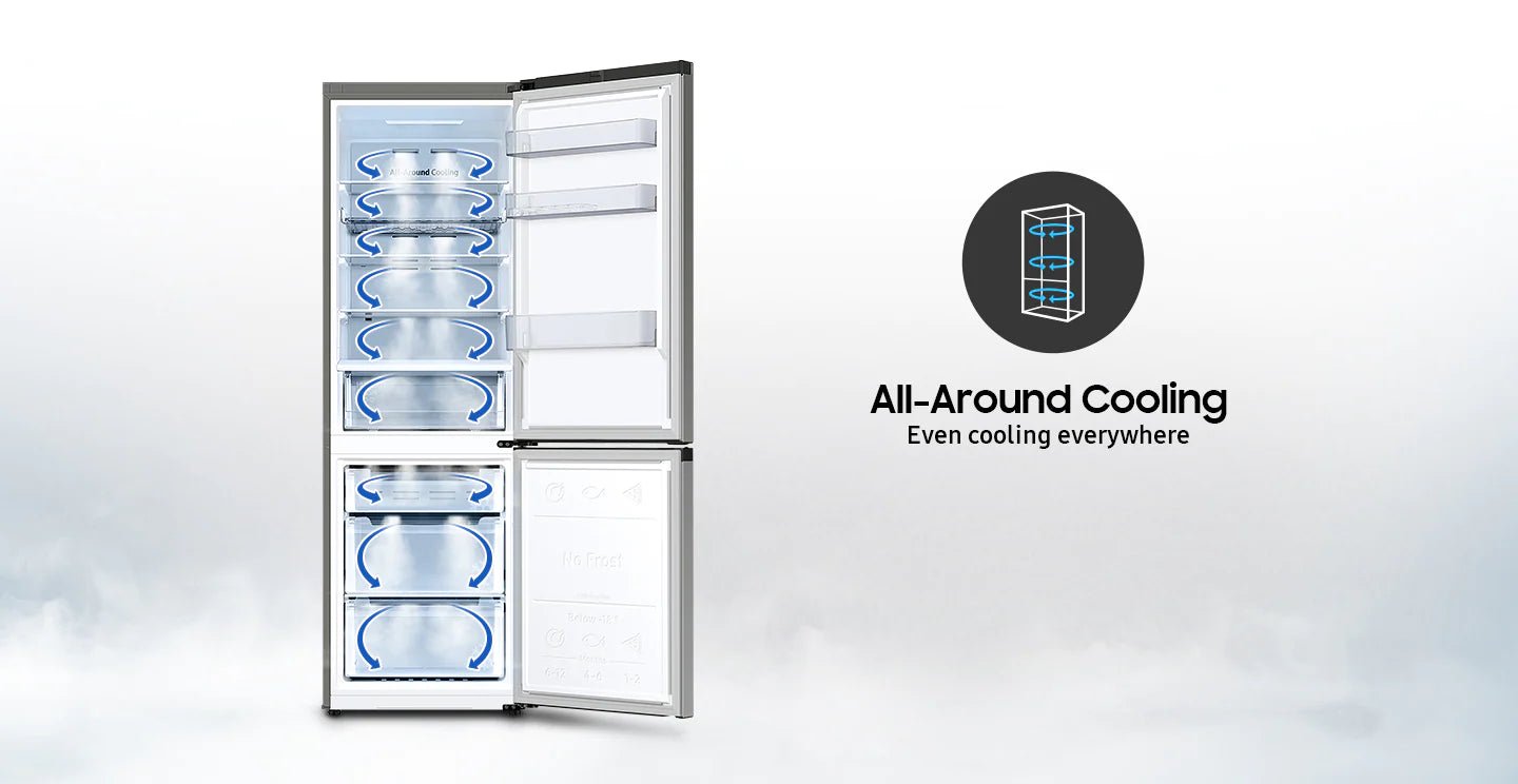 Samsung Bottom-Mount Freezer Refrigerator, RB34T670FSA/LV ثلاجة الفريزر السفلي، سعة 340 لتر - #موغامبو ستور#
